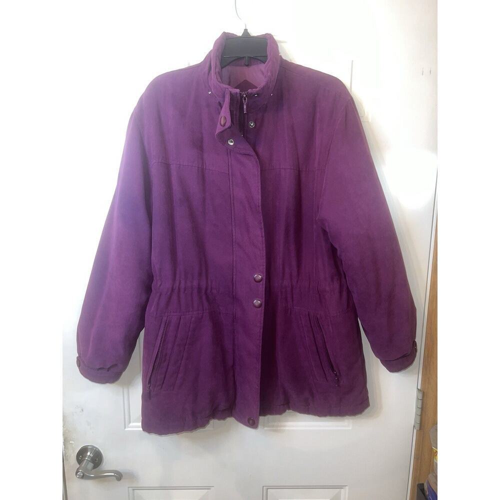 1 Madison Expedition Women’s Coat Size Medium Red Long Sleeve Parka Lined Jacket